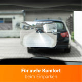 Auto Weitwinkellinse für die Heckscheibe | Universal Rückfahrlinse selbstklebend | Fresnel-Linse Transparent & Groß | Kfz Lupe Hinten
