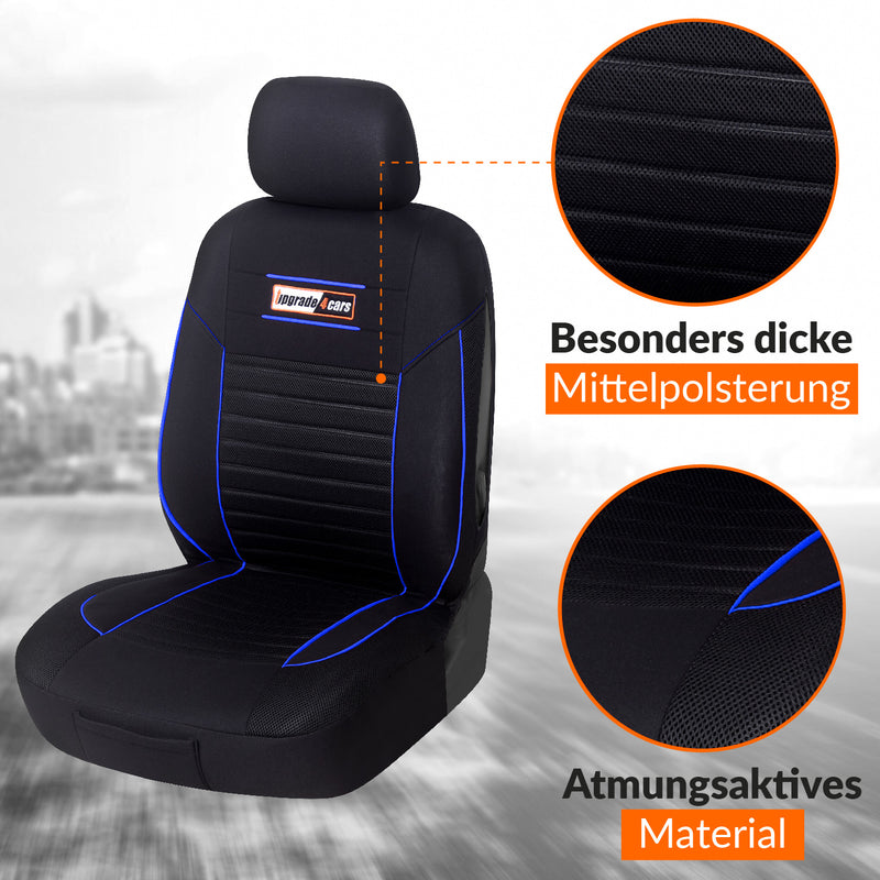 nenyan Autositzbezüge Komplett Set Universal in Premium Design |  Schonbezüge für die Vordersitze & Rückbank | Auto Sitzbezüge Airbag  Geeignet 