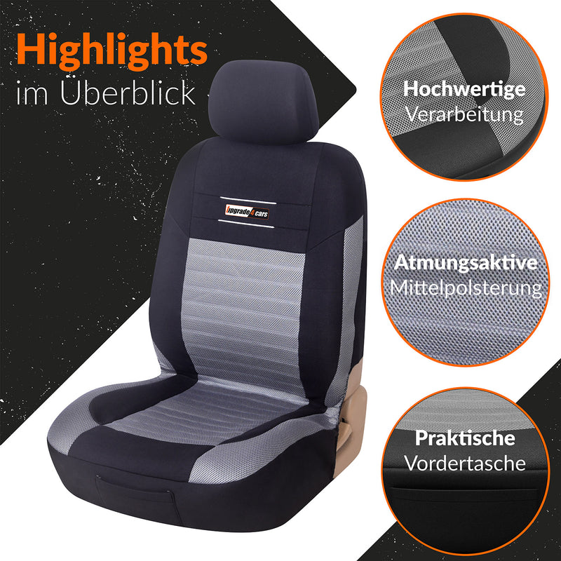 Auto-Sitzbezüge | Auto-Schonbezüge Set für Vordersitze & Rückbank | Auto-Sitzbezug Universal | Auto-Zubehör Innenraum Deko