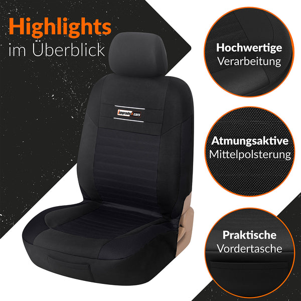 VVLXRIC Auto Atmungsaktiver Sitzbezug Leinenkissen Anti-Rutsch-Set