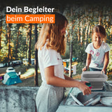 Faltbarer Korb mit Griff für Camping, Wäsche, Einkäufe
