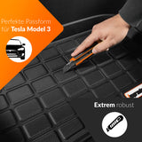 Vordere Kofferraummatte kompatibel für Tesla Model 3 | Frunk Matte 75 x 40 cm | Kofferraumwanne Wasserdicht & rutschfest | Autozubehör
