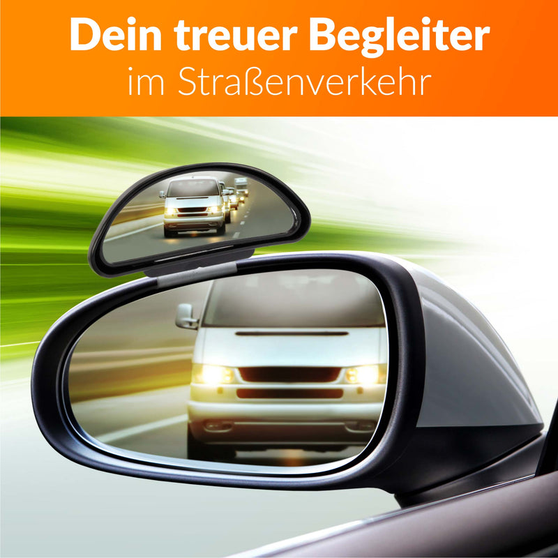 Auto Außenspiegel Toter Winkel - selbstklebend auf Außenspiegel, Maße: 48 x  29 mm, rechteck, schwarz, Spiegel, Auto
