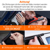 Autotür Kantenschutz Schwarz | Auto Türkantenschutz U Profil aus Gummi & Metall